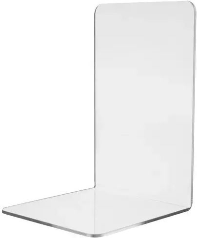 Plastic Bookend in Transparent Color 6pcs 12x12x18.5cm