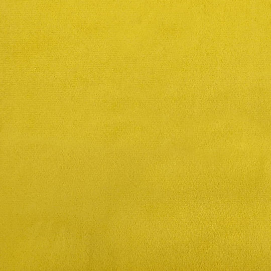 Sofa Bed Single Upholstered with Fabric Yellow with Slats for Mattress 80x200cm