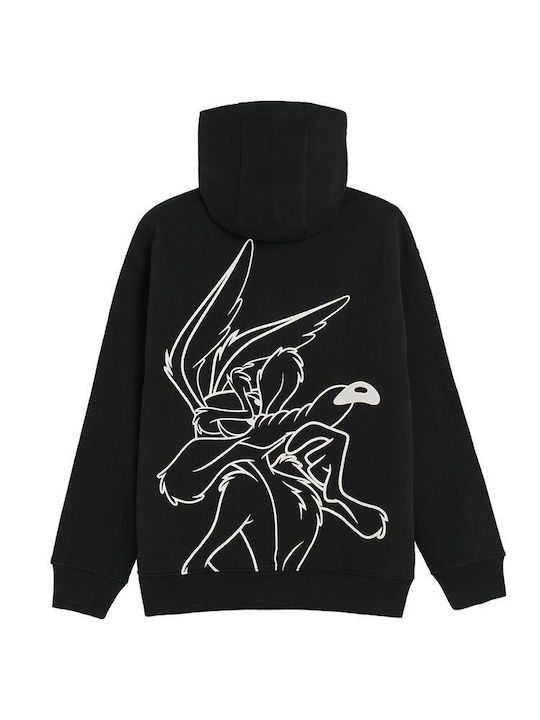 Cardigan pentru copii cu glugă Negru