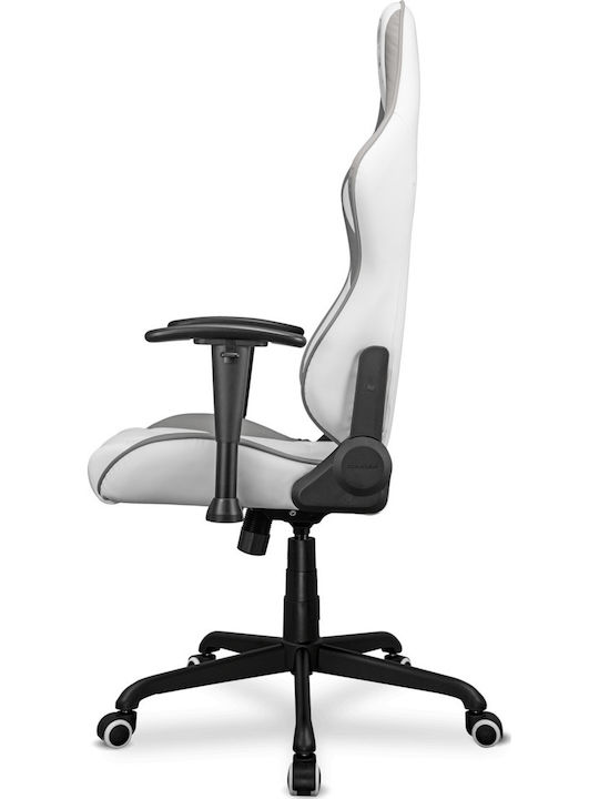 Cougar Armor Elite Artificial Leather Gaming Chair with Adjustable Arms White