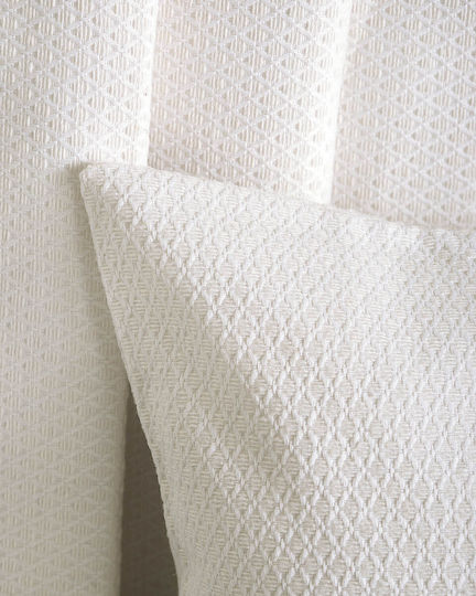 Rythmos Matis Armchair Throw Jacquard 180x160cm Ecru