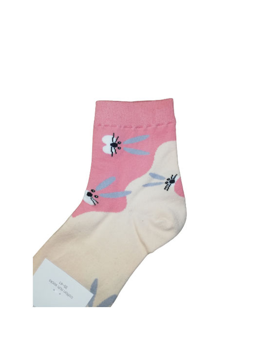 Join Patterned Socks Salmon/Grey 2Pack