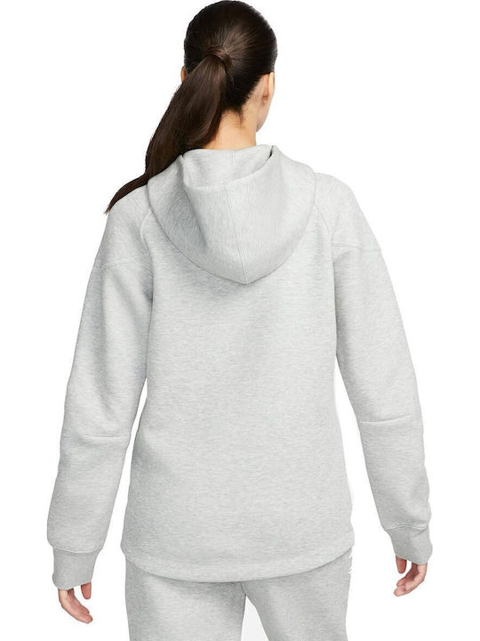 Women's Sweatshirt Jacket Hooded Gray