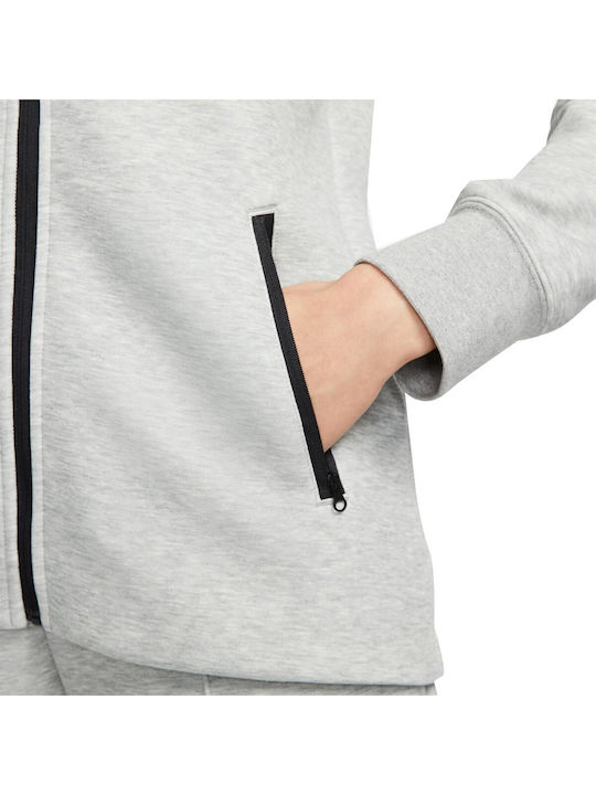 Women's Sweatshirt Jacket Hooded Gray