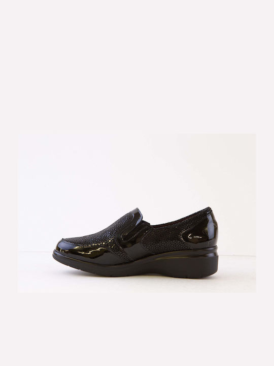 Pitillos Leather Women's Moccasins in Black Color