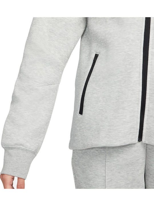 Women's Sweatshirt Jacket Hooded Gray
