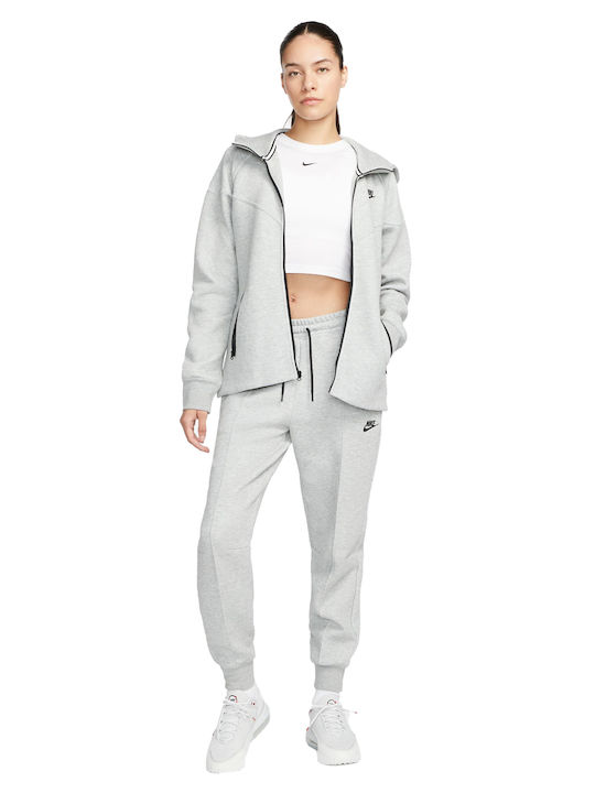 Women's Sweatshirt Jacket Hooded Gray