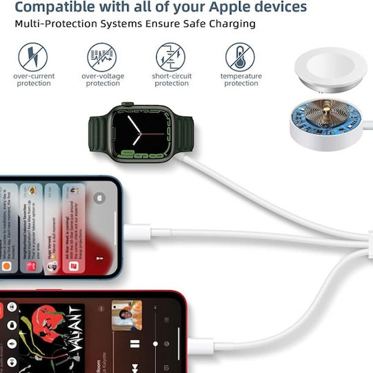Magnetic Charging Cable 1.2m Λευκό (Apple Watch)