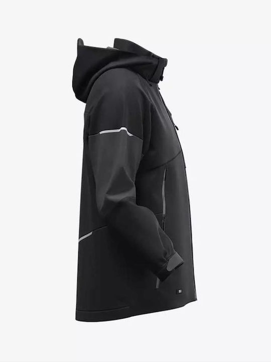 Safety Jogger Kasai Work Jacket Reflective with Removable Lining and Detachable Hood Black