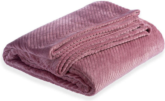Nef-Nef Homeware Three-Seater Sofa Throw Dakari 180x300cm Mauve