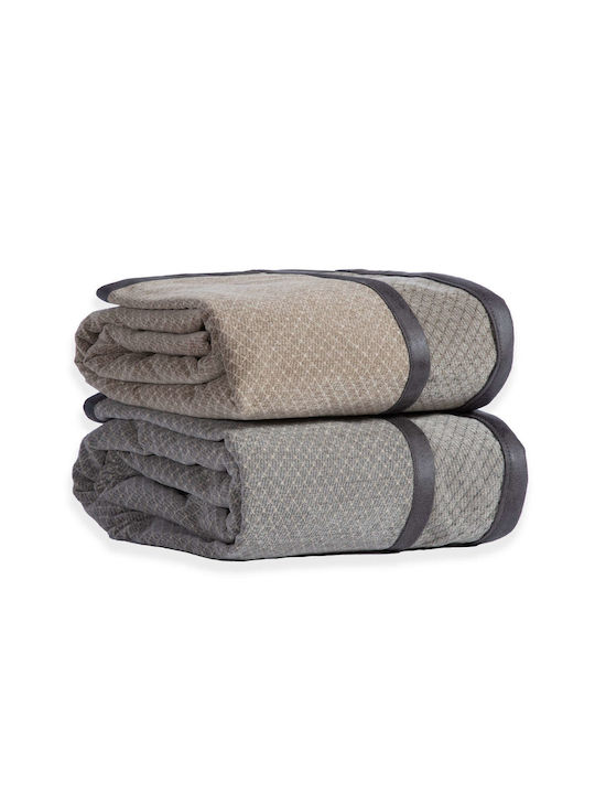 Nef-Nef Homeware Decken & Couchdecken Dreisitzer-Sofa Wurf Zwei Seiten Jacquard 170x300cm Beige