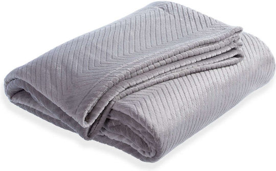 Nef-Nef Homeware Dakari Ριχτάρι Διθέσιου Καναπέ Ζακάρ 180x250εκ. Grey