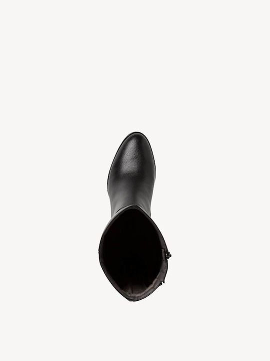 Tamaris Comfort Δερμάτινες Γυναικείες Μπότες Μαύρες