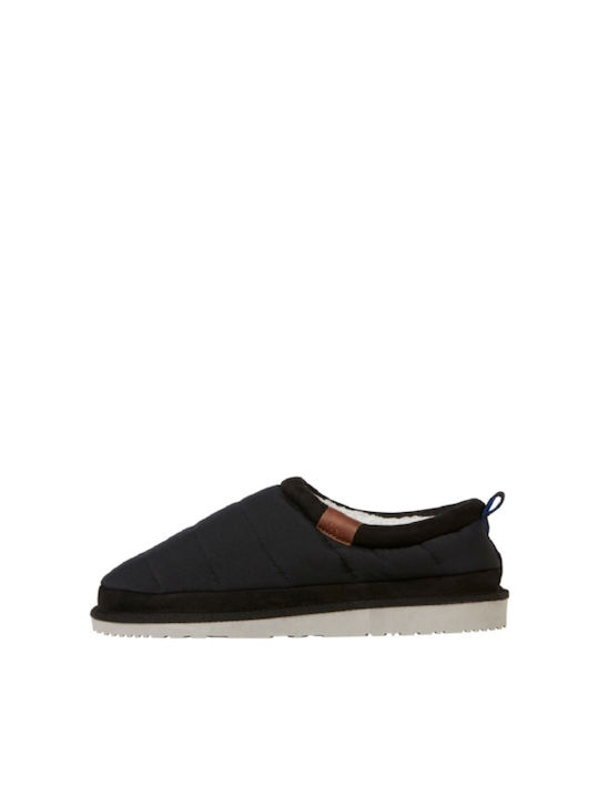 Heel Enclosed Men's Slipper Black