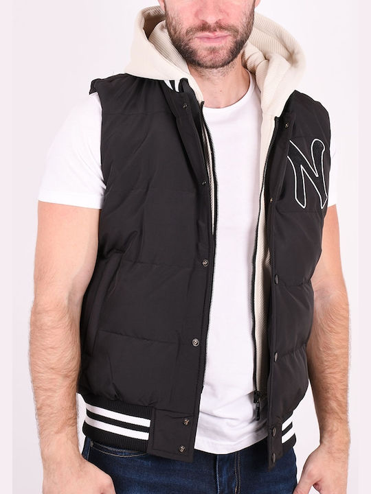 Dsplay Men's Sleeveless Jacket Black