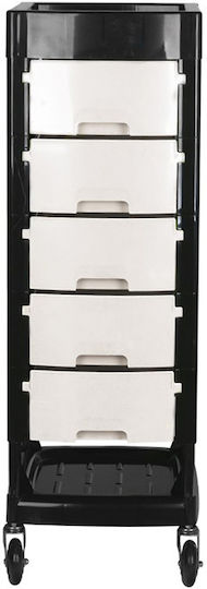 Gabbiano Hair Salon Maintenance Cart with 5 Drawers 30x37x92cm