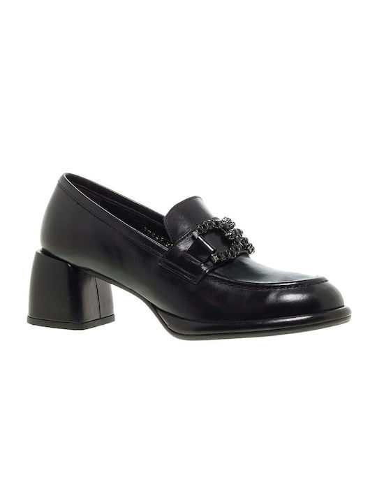 Pons Quintana Leather Black Medium Heels