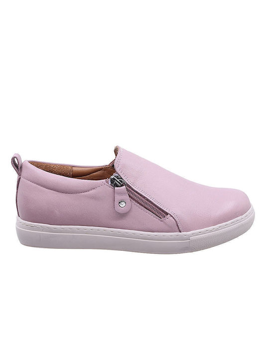 Safe Step Leder Damen Mokassins in Rosa Farbe