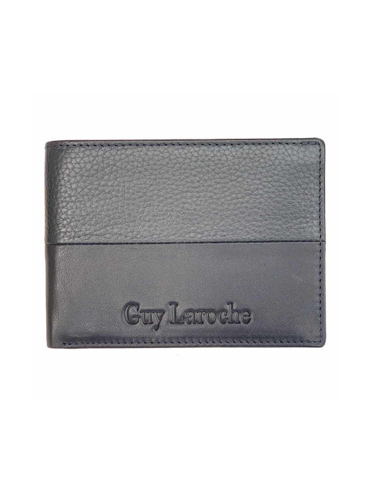 Guy Laroche 37705 Men's Leather Coin Wallet with RFID Blue