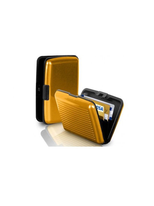 Panora Ανδρικό Πορτοφόλι Καρτών με RFID Χρυσό
