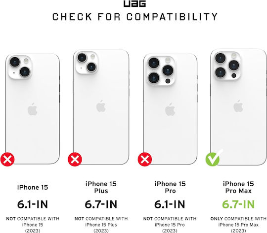 UAG Pathfinder Back Cover Plastic / Silicone Khaki (iPhone 15 Pro Max)