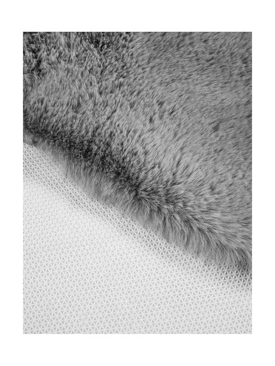 Nima Rug Rectangular Furry Grey 63348