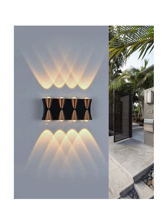 Φωτιστικό Τοίχου LED Μαύρο 19x8x4.5εκ.