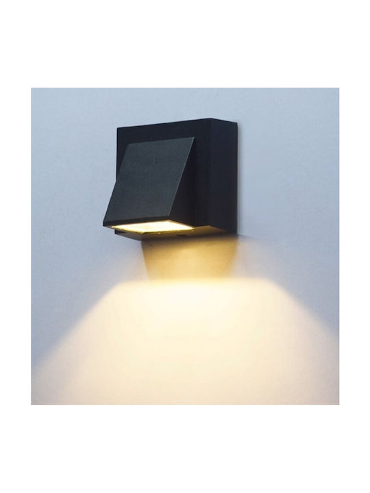 Modern Lamp Wall with Integrated LED and Warm White Light 6x6x6cm