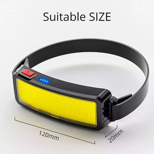 Ideahellas Rechargeable Headlamp LED IP64 with Maximum Brightness 1600lm 4pcs Black