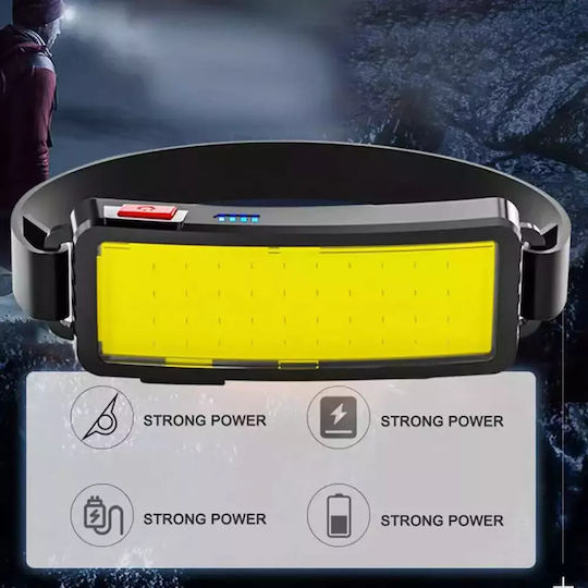 Ideahellas Rechargeable Headlamp LED IP64 with Maximum Brightness 1600lm 4pcs Black