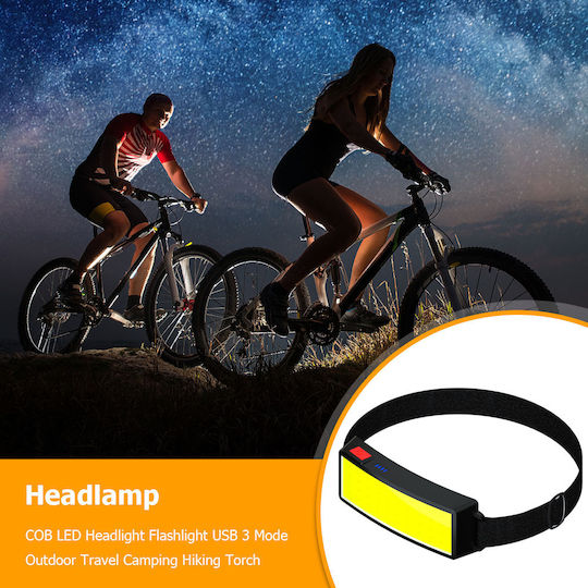 Ideahellas Rechargeable Headlamp LED IP64 with Maximum Brightness 1600lm 5pcs Black