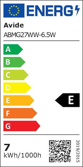 Avide Λάμπα LED 6.5W 77mm για Ντουί E27 και Σχήμα G45 Θερμό Λευκό 806lm