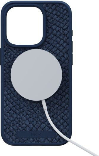 Njord Back Cover Leather 2mm Blue (iPhone 15 Pro)