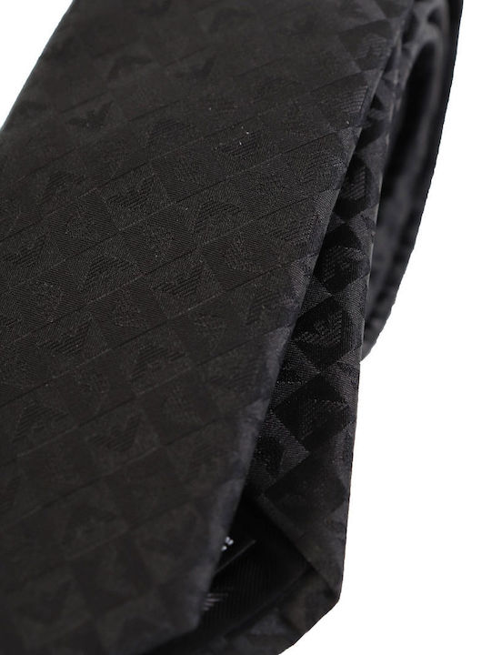 Emporio Armani Men's Tie Silk Monochrome in Black Color