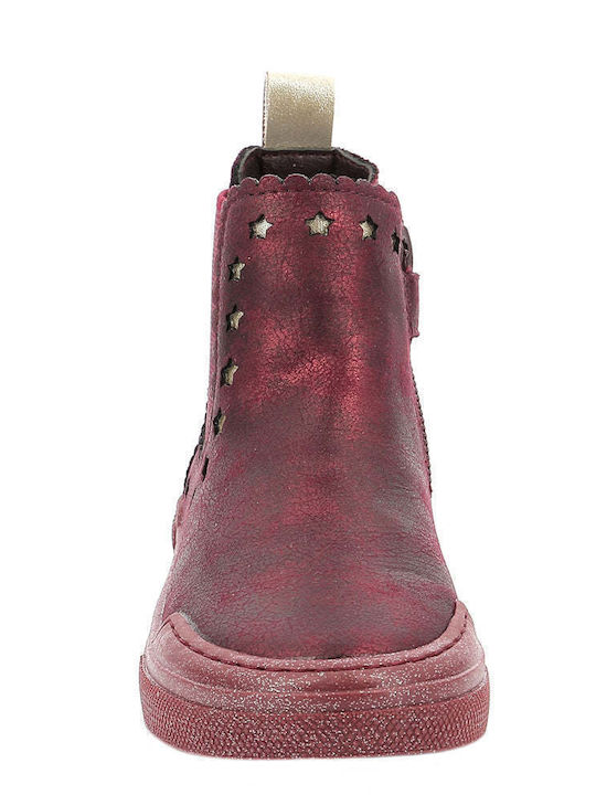 Blanou Anatomice Ghete Copii din Piele cu Fermuar Burgundy