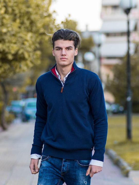 Pulover cu mânecă lungă Albastru
