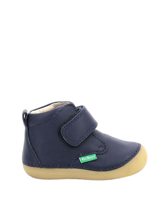 Kickers Sabio cu Velcro Tabac maro