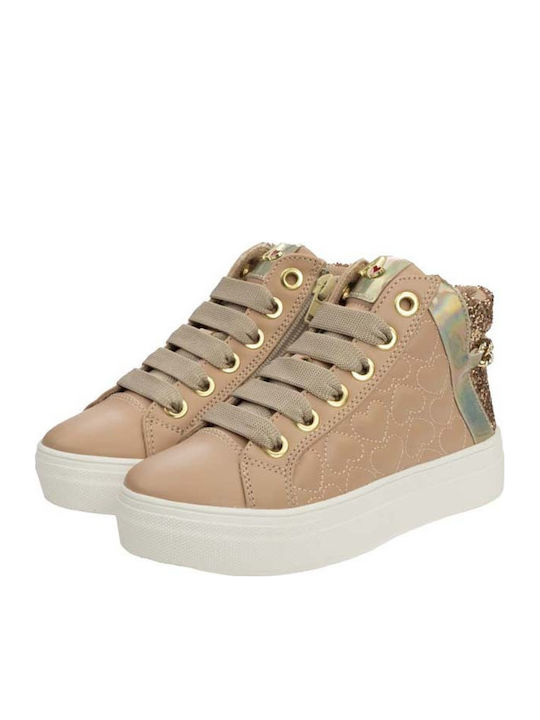 Kids Boots with Laces Beige