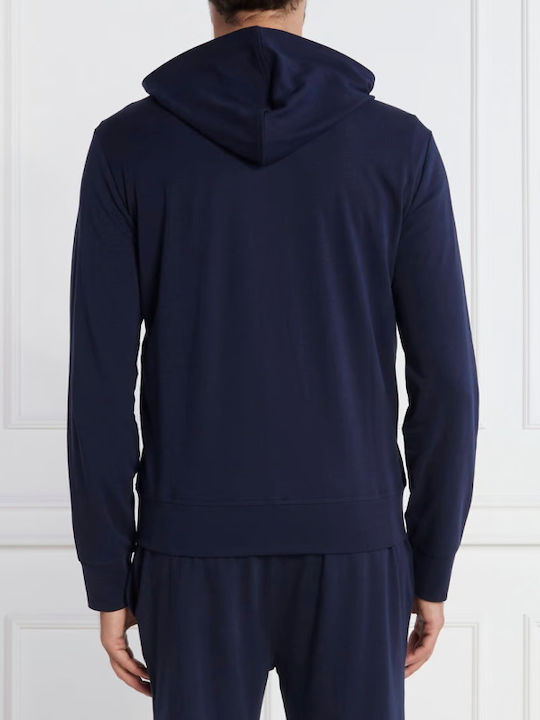 Ralph Lauren Men's Sweatshirt Jacket with Hood Navy Blue