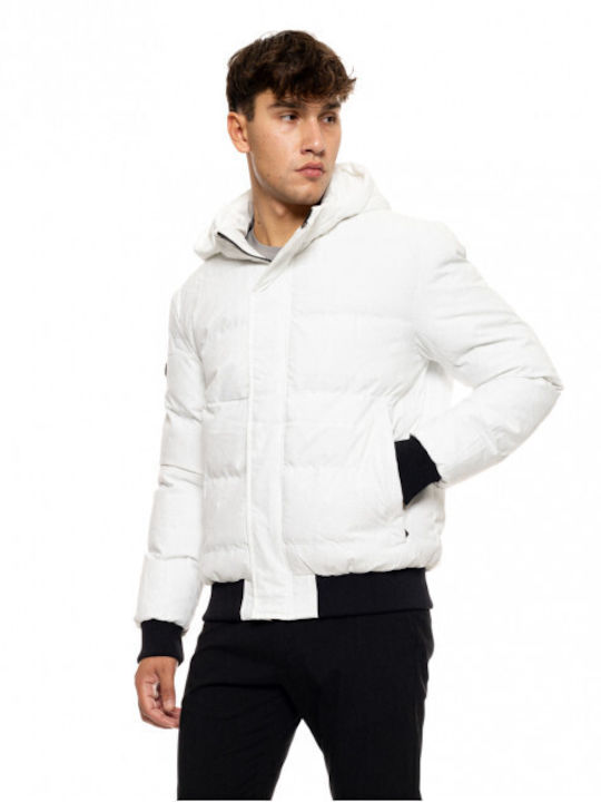 Biston Herren Winter Jacke Puffer Weiß