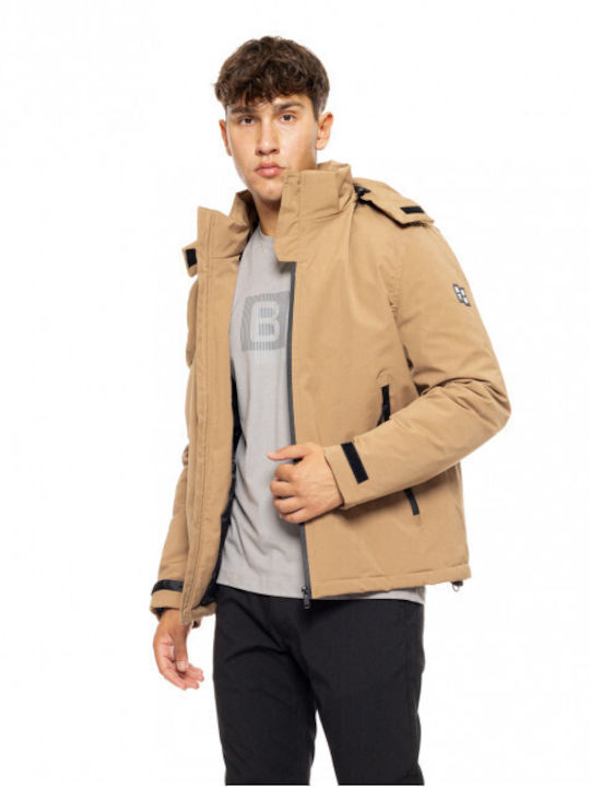 Biston Herren Winter Jacke Bomber Beige