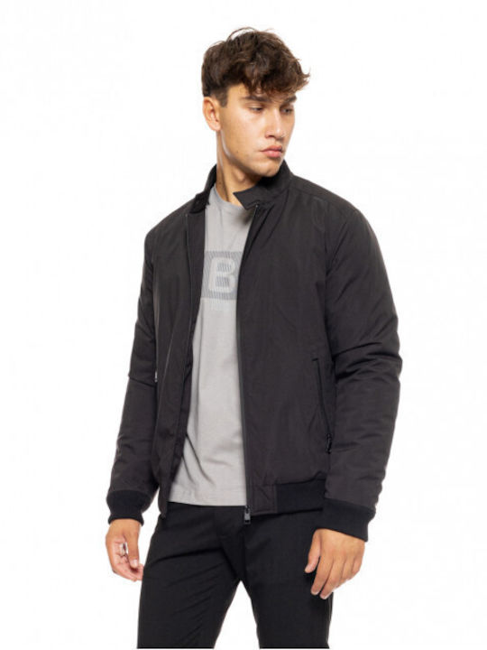 Biston Herren Winter Jacke Bomber Schwarz