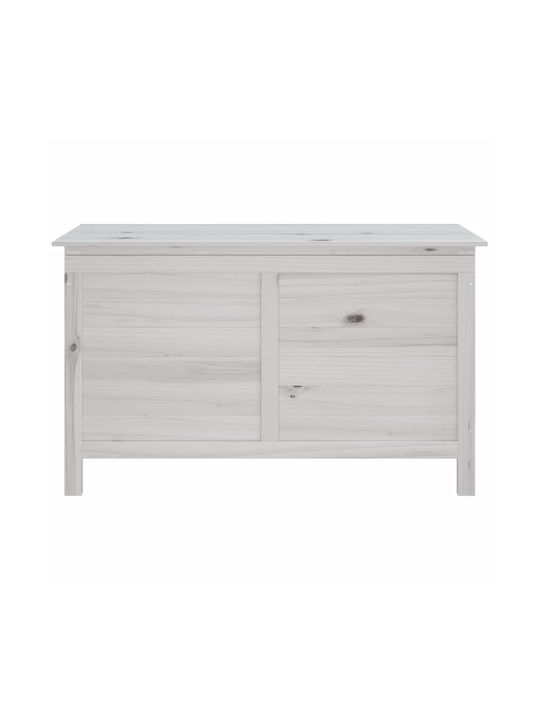 vidaXL Cutie de depozitare pentru exterior Lemn Alb L99xW49.5xH58.5buc