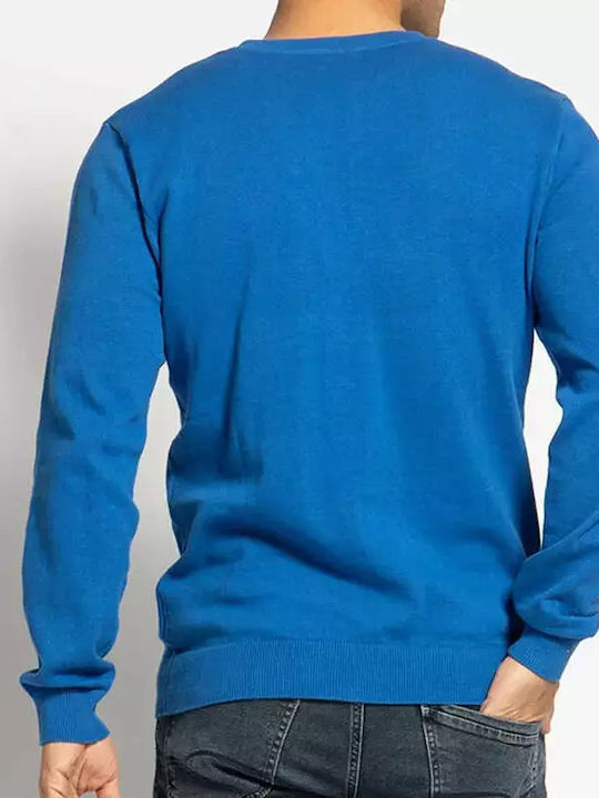 U.S. Polo Assn. Men's Long Sleeve Sweater with V-Neck Blue 5216451894-173