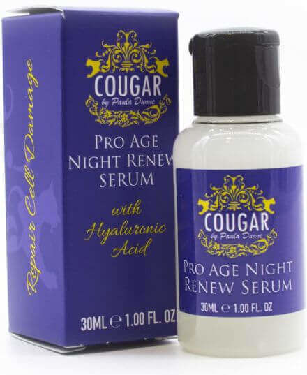 Cougar Pro Age Night Renew Serum Feuchtigkeitsspendend & Anti-Aging Serum Gesicht mit Hyaluronsäure 30ml