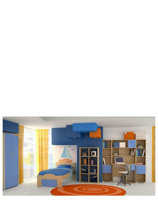 Wave Kids Bed Classic Single Light Blue for Mattress 90x190cm