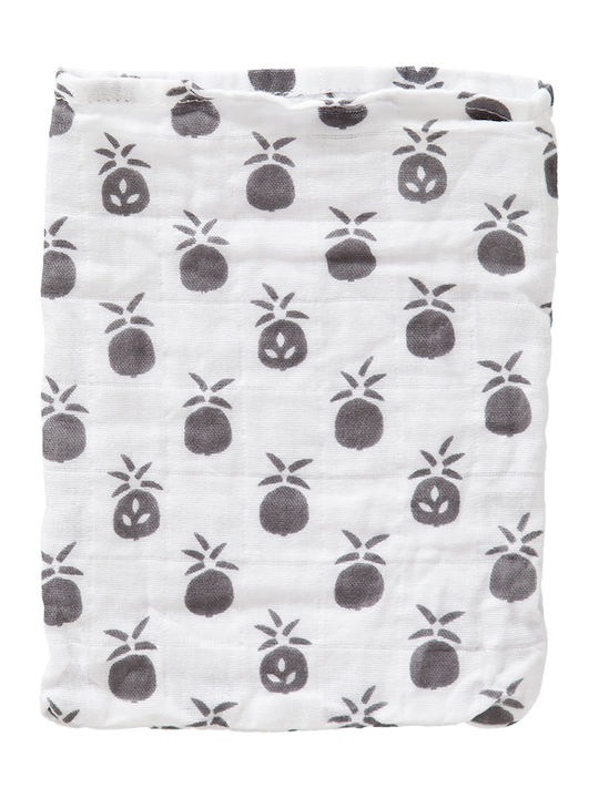 Fresk Pineapple Muslin Changing Pads Gray 12x16cm. 3pcs