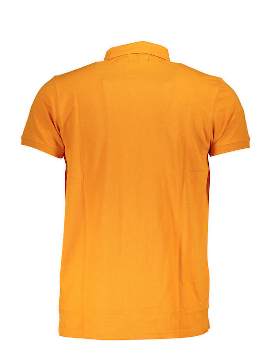 Roberto Cavalli Men's Short Sleeve Blouse Polo Orange