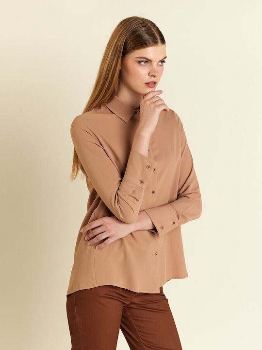 Women's Long Sleeve Shirt Beige