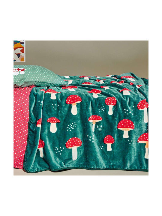 Kentia Blanket Velvet Loft Troufa Green 160x220cm